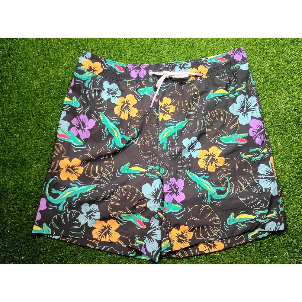 Member's Mark Men's Medium Floral Crocodile Swim Trunks NWT